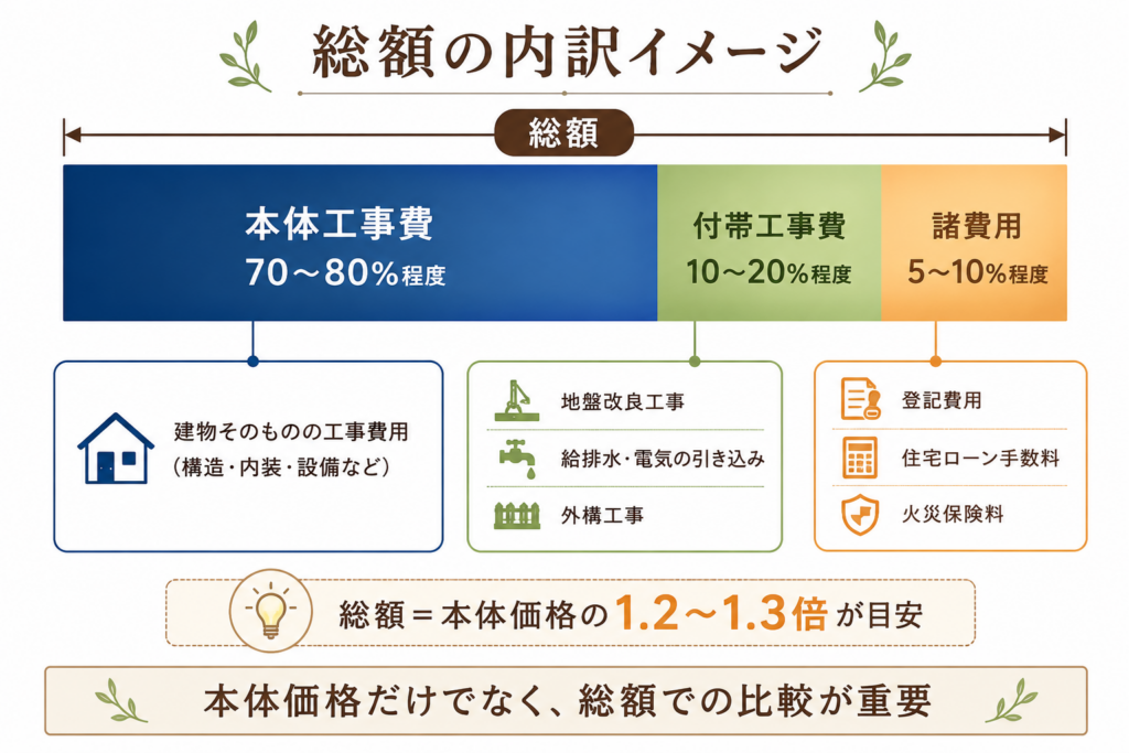 建築費用の内訳イメージ