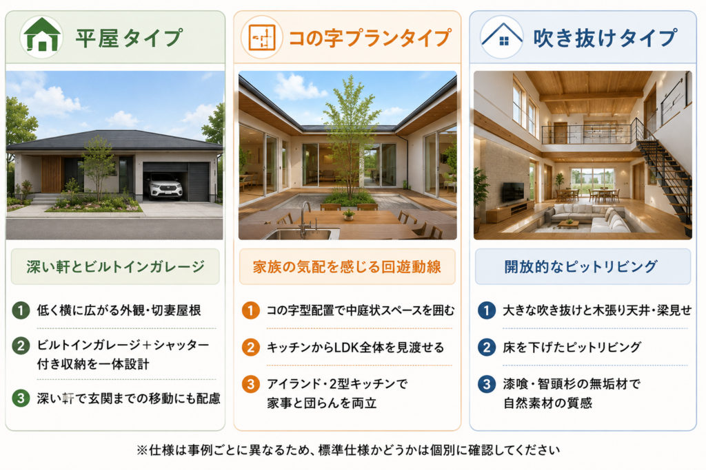 株式会社吉原建築の事例ごとの特徴