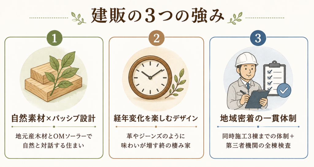 建販の3つの強み